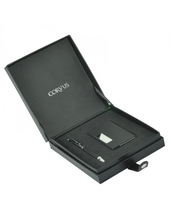 CORVUS CV 06 SET KARTVİZİTLİK-TÜKENMEZ KALEM SET
