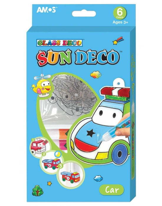 Amos vitray + cam boyama seti - arabalar