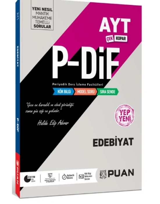Puan Yayınları AYT Edebiyat PDİF Konu Anlatım Fasikülleri