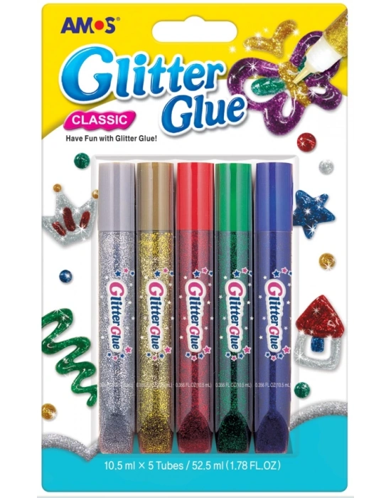 AMOS SIMLI YAPISTIRICI KLASIK 10.5ML 5LI BLISTER