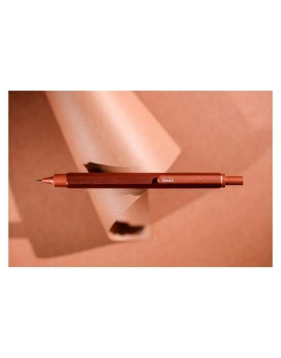 RHODIA 0,5mm MEKANİK KURŞUN KALEM HEXAGONAL ALÜMİNYUM GÖVDE MARRON
