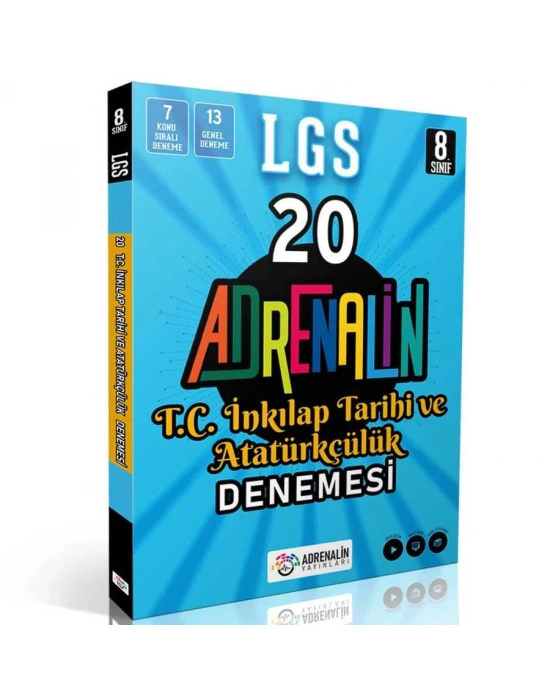 ADRENALİN 8. Sınıf T.C.  İnkilap Tarihi Ve Atatürkçülük 20  Li Branş Deneme