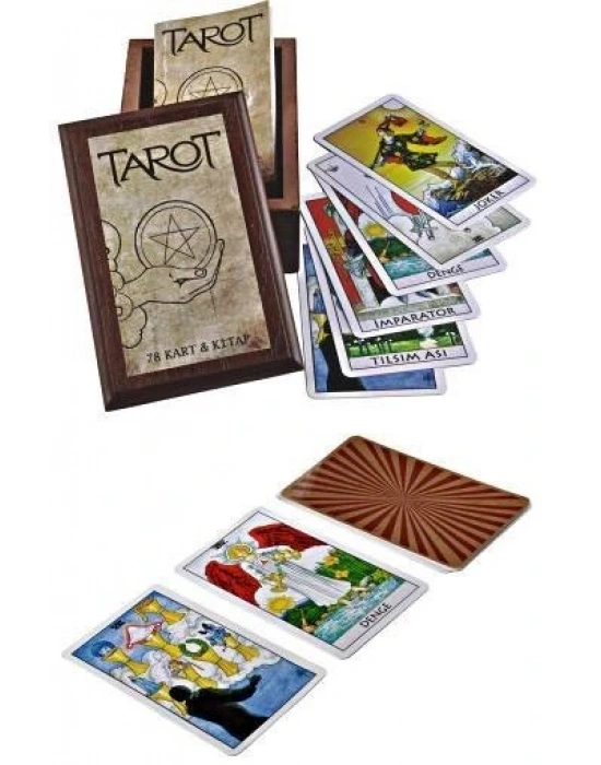 Tarot 78 Kart ve Kitap (Ahşap Kutulu)