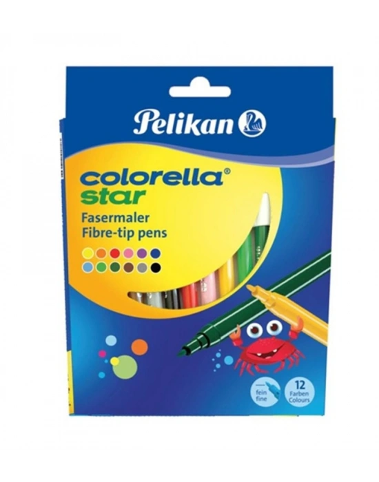PELİKAN C 302 COLORELLA KARTON KEÇELİ KALEM 12 RENK