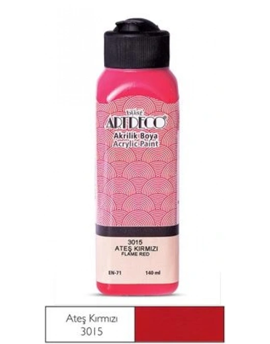 Artdeco Akrilik Boya 140ml Ateş Kırmızı 3015