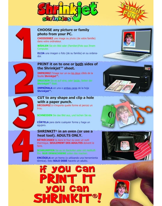 SHRİNJET 6 PARÇA FOTOĞRAF BASIP FIRINLAMA KAĞIDI