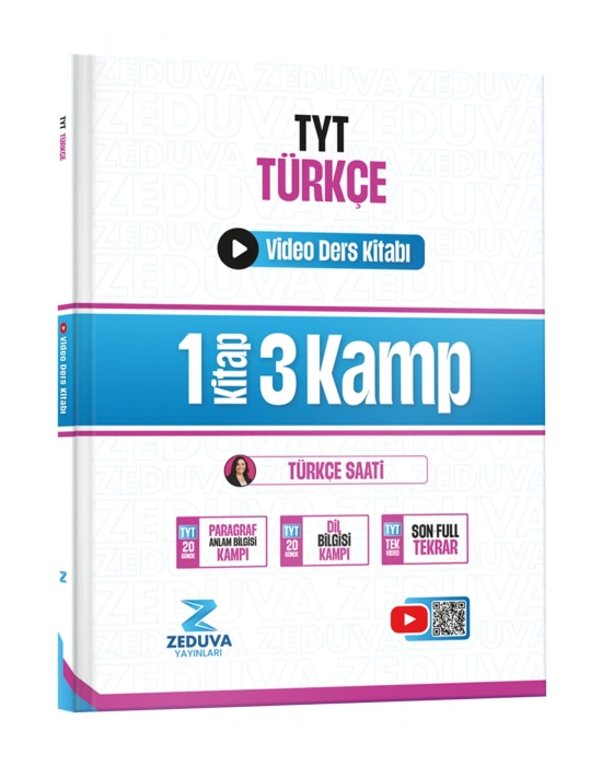 Zeduva Türkçe Saati TYT Türkçe 1 Kitap 3 Kamp Video Ders Kitabı