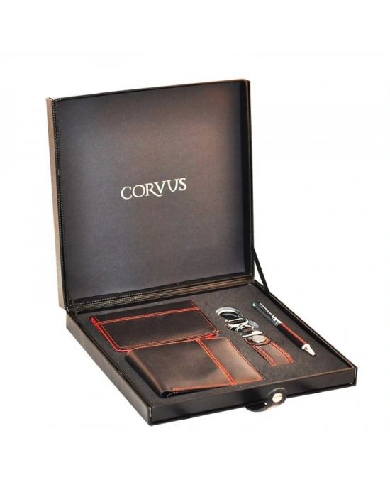 CORVUS CV 09 SET CÜZDAN-KARTLIK-ANAHTARLIK-TÜKENMEZ KALEM SETİ