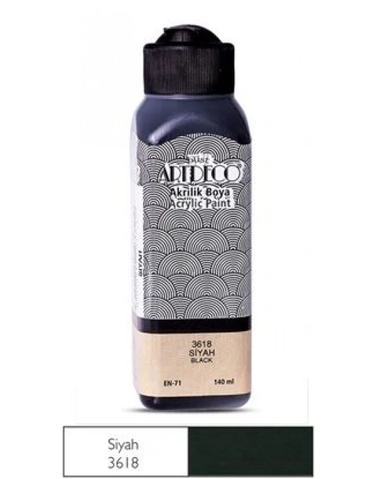 Artdeco Akrilik Boya 140ml Siyah 3618