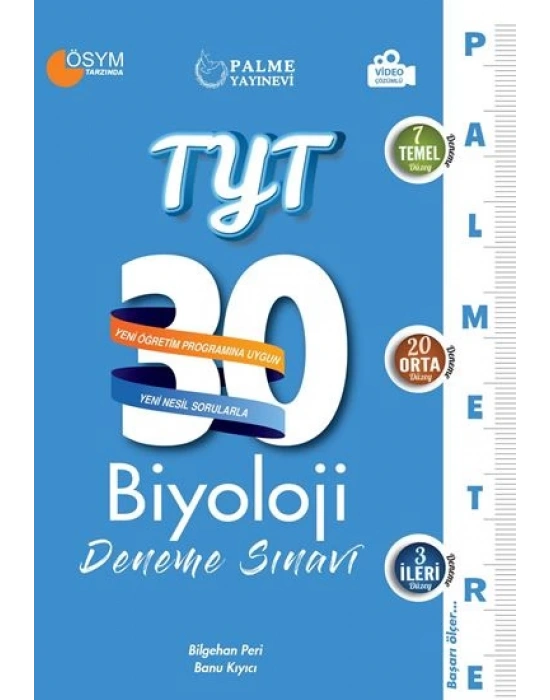 PALME TYT BİYOLOJİ 30 DENEME SINAVI ( PALMETRE SERİSİ )