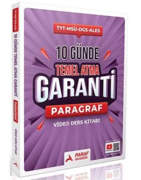 PARAF 10 Günde Temel Atma Garanti Paragraf Video Ders Kitabı