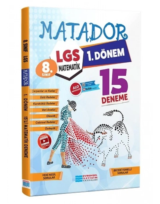 EVRENSEL 8. Sınıf LGS Matador Matematik 1. Dönem 15 Li Deneme