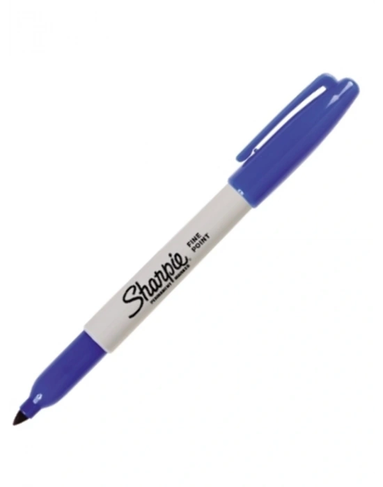 Sharpıe Fine, Yuvarlak uç, permanent markör  -Mavi