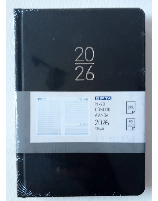 GIPTA AJANDA 100-ECK EKO 14X20 GÜNLÜK SİYAH