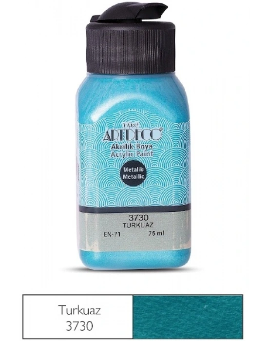 Artdeco Metalik Akrilik Boya 75ml Turkuaz 3730