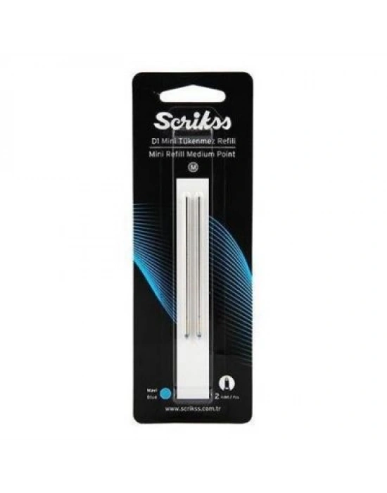 SCRİKSS D1 Tük Refil Medium Kısa Siyah Blister