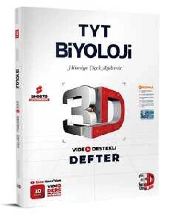 3D TYT Biyoloji Video Destekli Defter