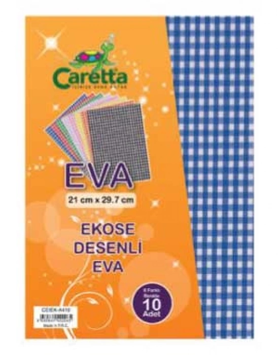 CARETTA EKOSE DESENLİ  EVA KARIŞIK 10LU