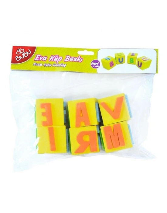 Bu-Bu Harf Küp Eva Baskı Seti 6lı