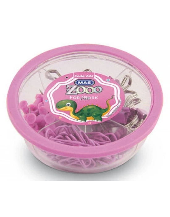 Mas Zoo - Yuvarlak Kutuda Muhtelif Malz. - Pembe