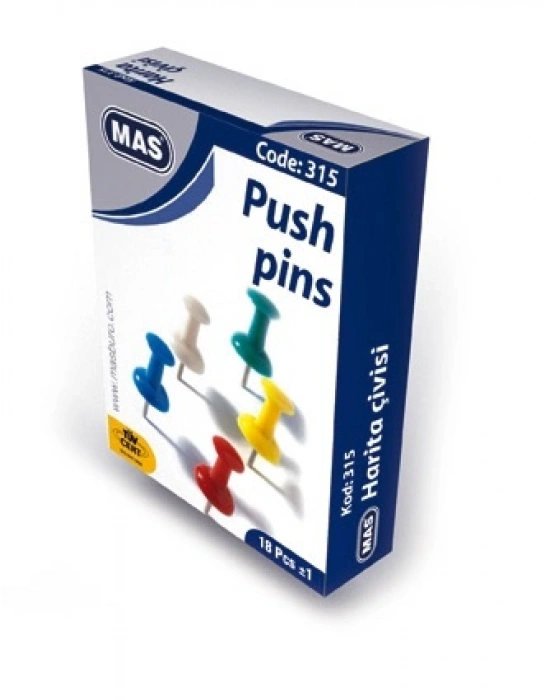 MAS Renkli Harita  Çivisi (Silindirik) .....