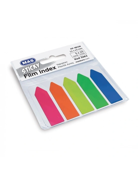 MAS FİLM İNDEKS 12X45 PP OK 5 RENK 25SAYFA