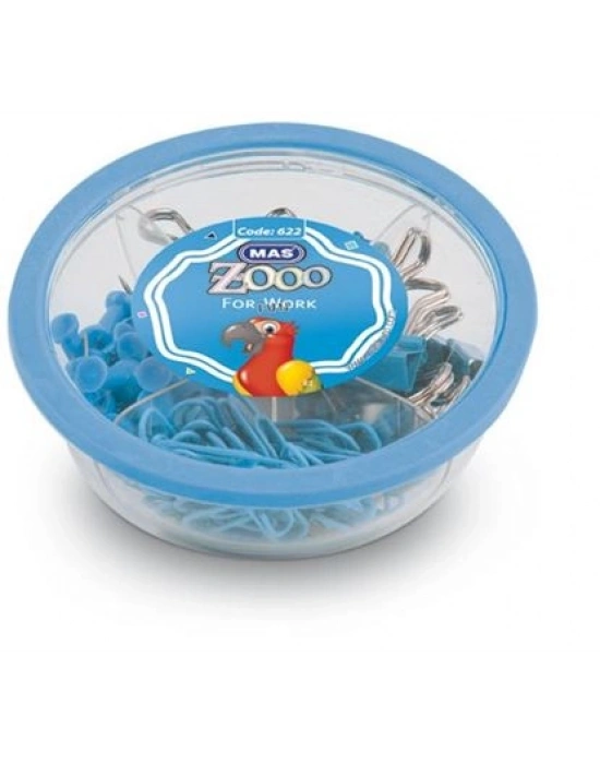 Mas Zoo - Yuvarlak Kutuda Muhtelif Malz. - Mavi