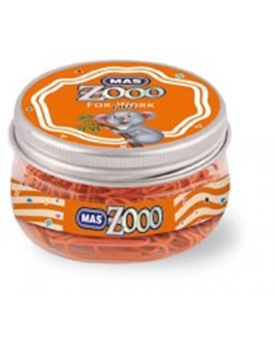 Mas Zoo - Seffaf Yuvarlak Kutuda Plastik Kapli Atas - No:3 - Oranj