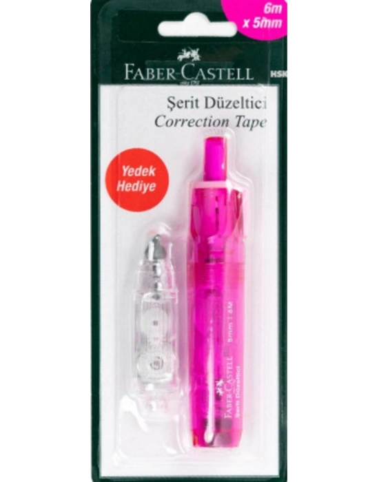 Faber-Castell Bls. Kalem Şerit düzeltici Pembe yedekli