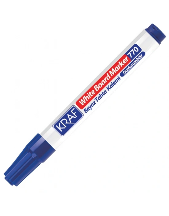 KRAF BEYAZ TAHTA KALEMİ DOLDURULABİLİR 770 MAVİ