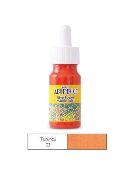 Artdeco Ebru Boyası 30ml Turuncu 03