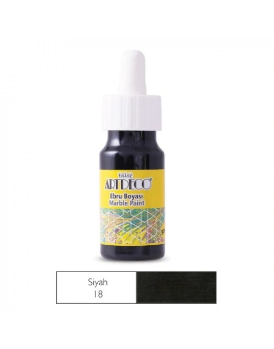 Artdeco Ebru Boyası 30ml Siyah 18