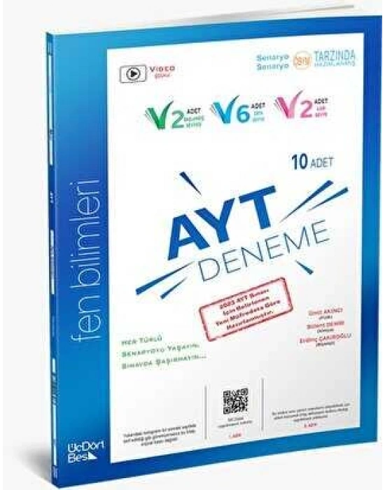 ÜÇDÖRTBEŞ AYT Fen Bilimleri 10 Deneme