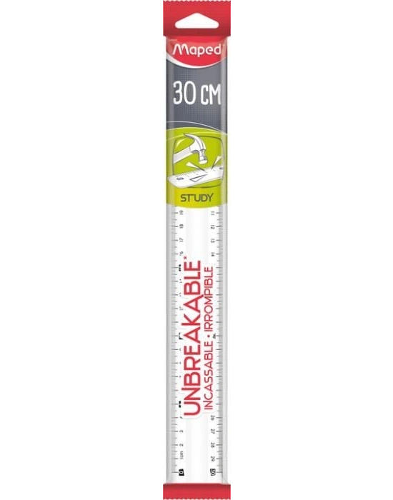 MAPED 30 CM STUDY KIRILMAZ CETVEL ŞEFFAF