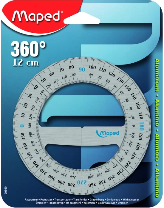 MAPED 12CM Alüminyum Açı Ölçer 360?