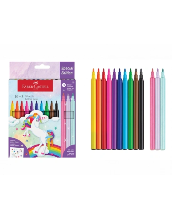FC Unicorn Felt-Tip Pen, 10+3