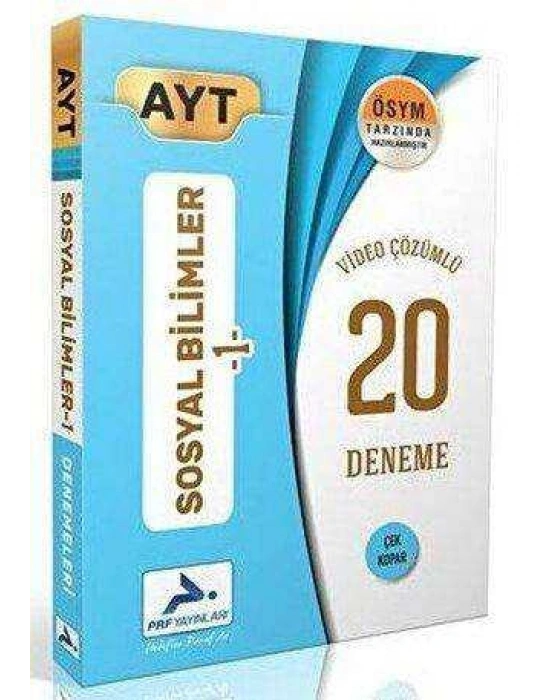 PRF AYT SOSYAL BİLİMLER-1 VİDEO ÇÖZÜMLÜ 20 DENEME