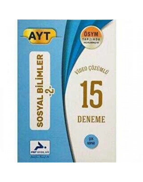 PRF AYT Sosyal Bilimler-2 Video Çözümlü 15 Deneme