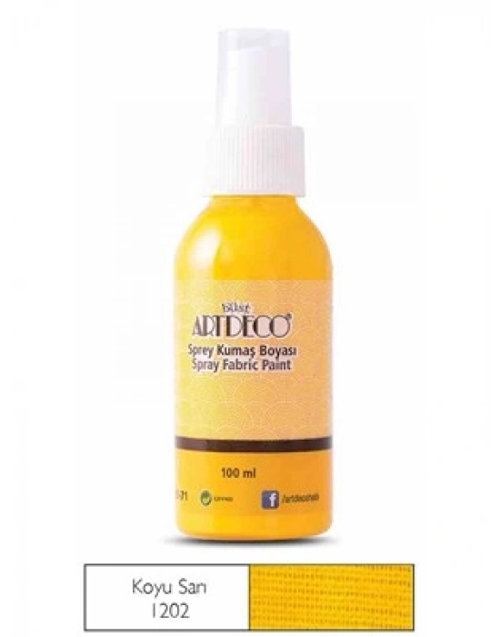 Artdeco Sprey Kumaş Boyası 100ml Koyu Sarı 1202