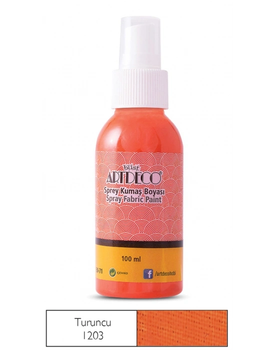 Artdeco Sprey Kumaş Boyası 100ml Turuncu 1203