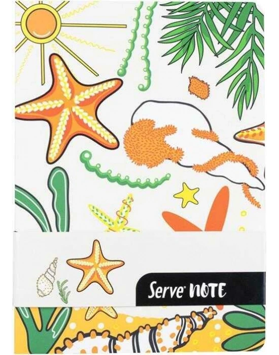 SERVE NOTE DEFTER 15 X 21 CIZGILI DESENLİ HARDAL SARI