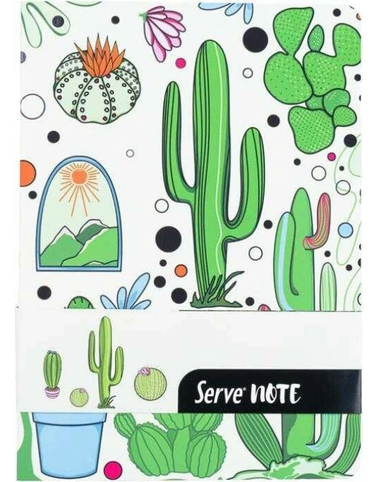 SERVE NOTE DEFTER 15 X 21 CIZGILI DESENLİ ELMA YEŞİLİ