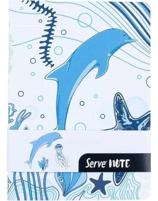 SERVE NOTE DEFTER 15 X 21 CIZGILI DESENLİ GOK MAVI