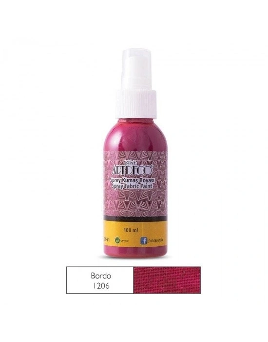 Artdeco Sprey Kumaş Boyası 100ml Bordo 1206