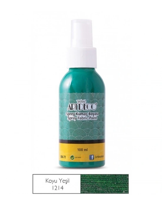 Artdeco Sprey Kumaş Boyası 100ml Koyu Yeşil 1214
