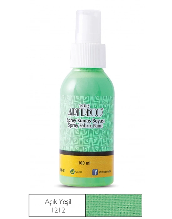 Artdeco Sprey Kumaş Boyası 100ml Açık Yeşil 1212