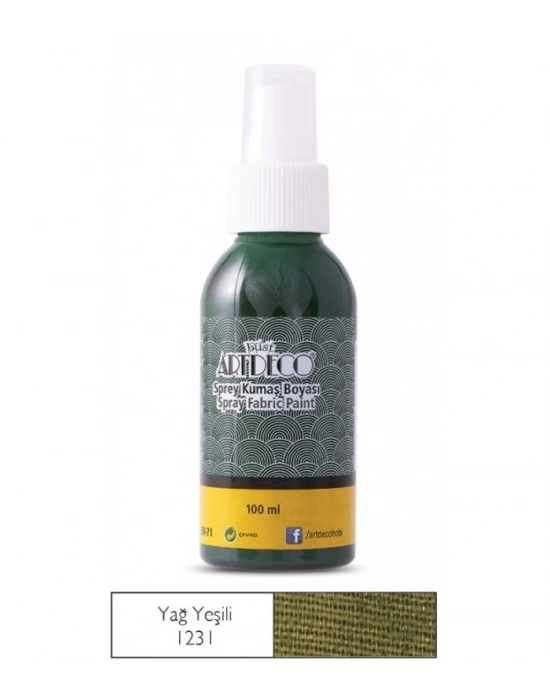 Artdeco Sprey Kumaş Boyası 100ml Yağ Yeşili 1231