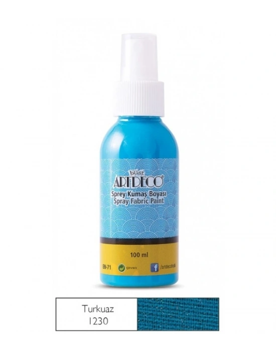 Artdeco Sprey Kumaş Boyası 100ml Turkuaz 1230