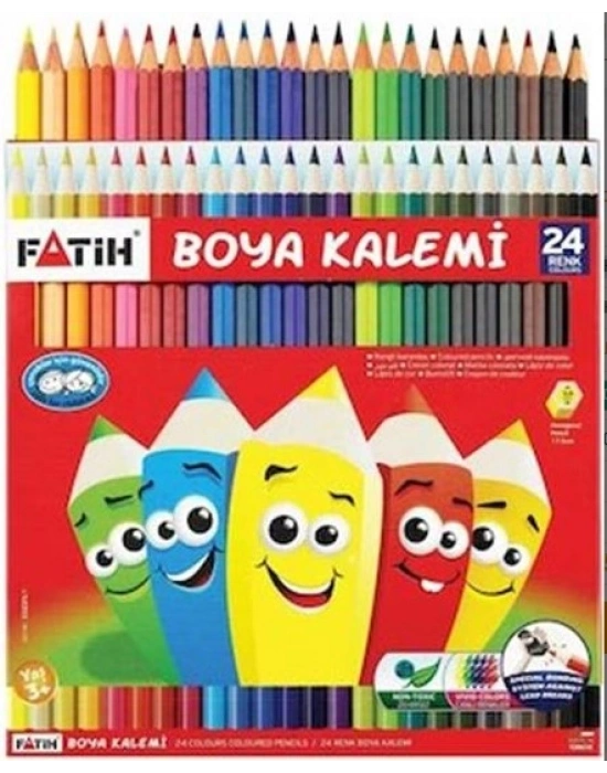 FATİH KURU BOYA 24 RENK TAM BOY