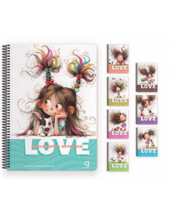 GIPTA LOVE BOOK SP. PRESSBOARD KAP. DEF. A4 80 KARE